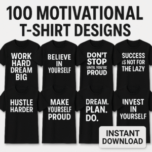 100MotivationalT-ShirtDesignsBundle