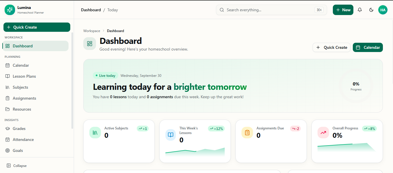 Homeckool planner