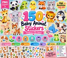 baby animal stickers